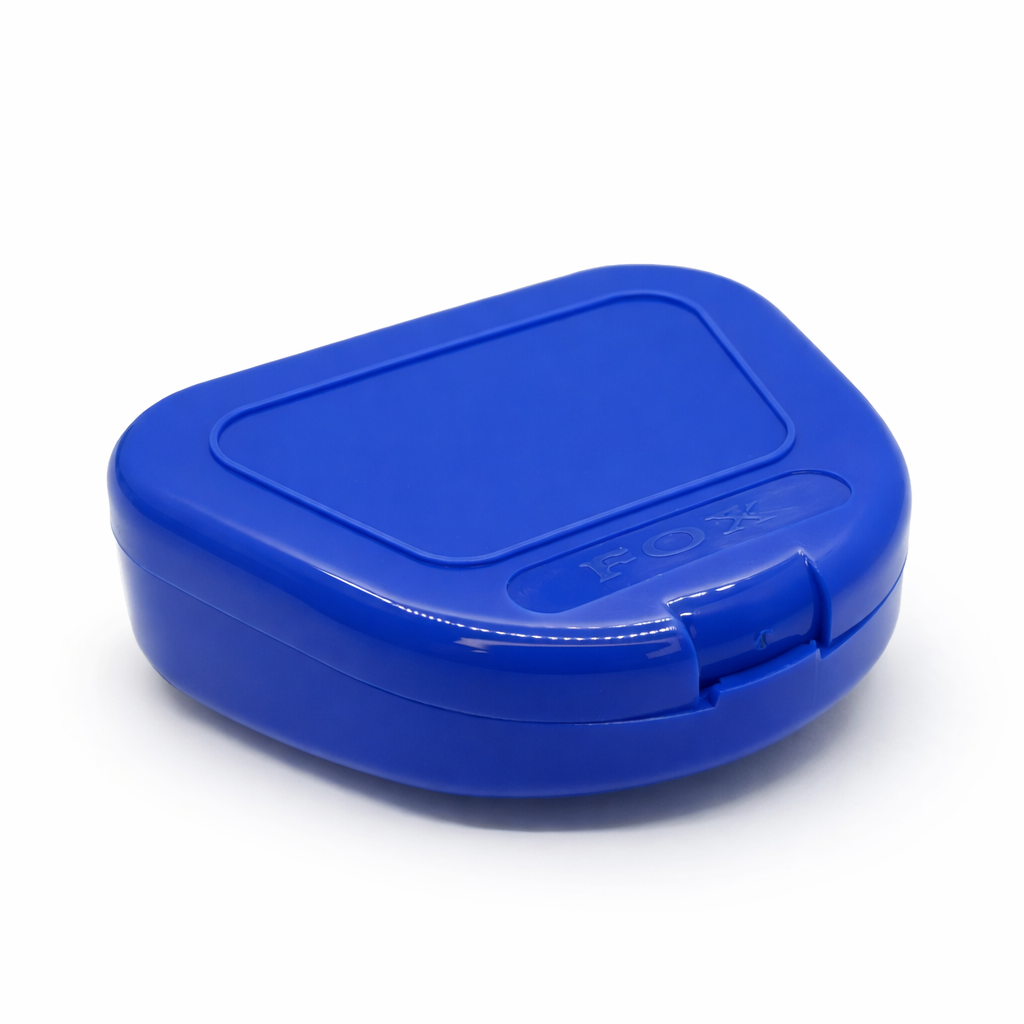 Caja de retenedor sin correa oval azul