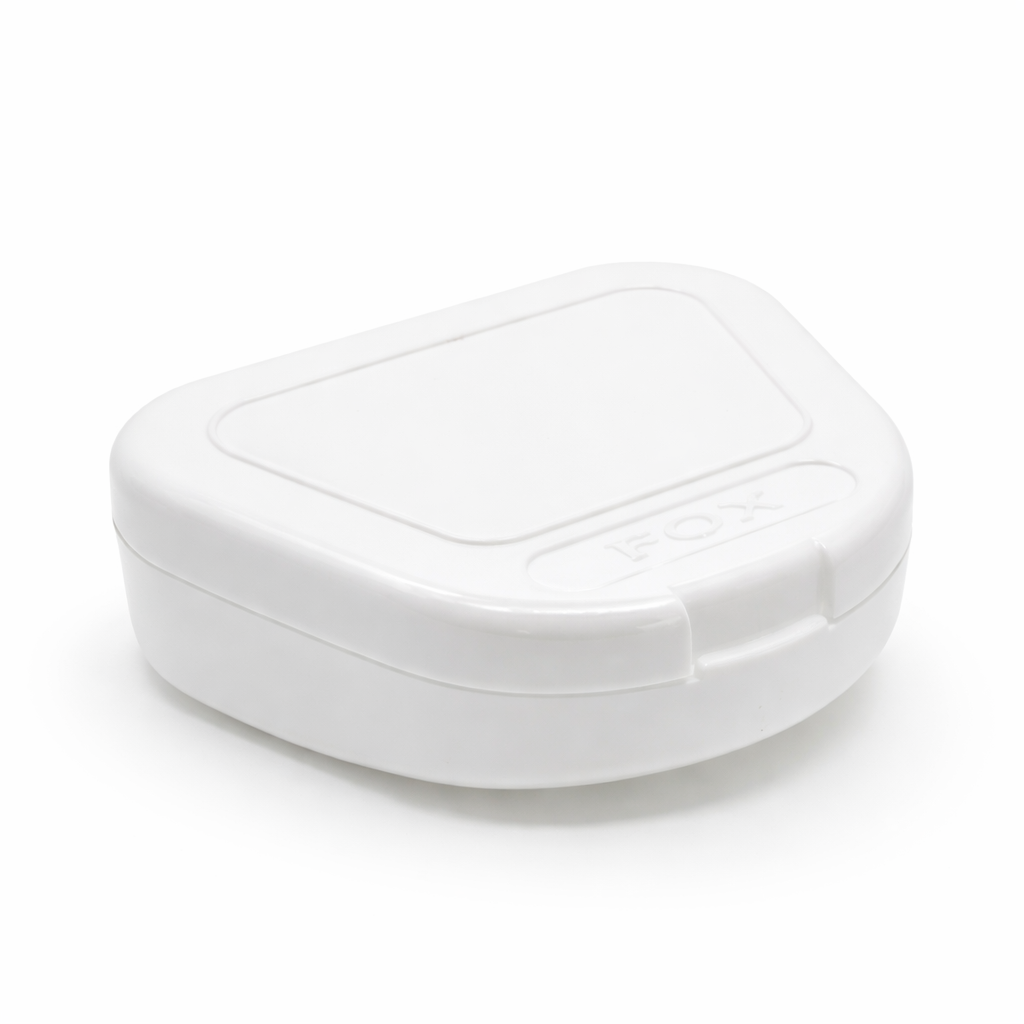 Caja de retenedor sin correa oval blanca