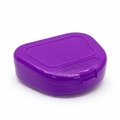 Caja de retenedor sin correa oval morada