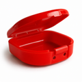 Caja de retenedor sin correa  broche Rojo