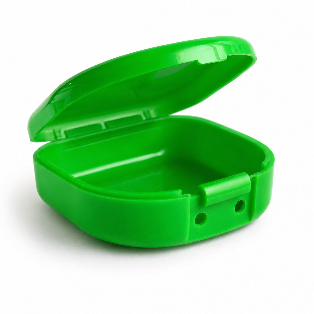 Caja de retenedor sin correa  broche Verde